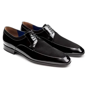 Zapatos de charol y ante estilo derby para caballero