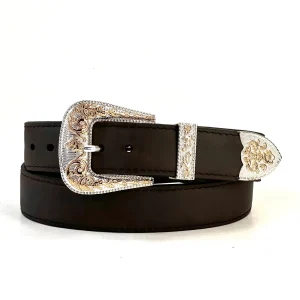 Cinturón Martelli Piel Chocolate Dorado Unisex