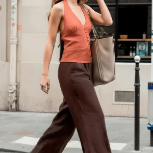Pantalón pinzas wide leg