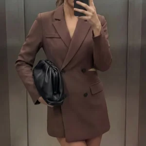 Vestido blazer manga larga