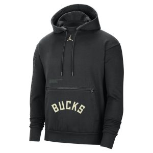 Nike jordan nba milwaukee bucks statement edition sudadera negra